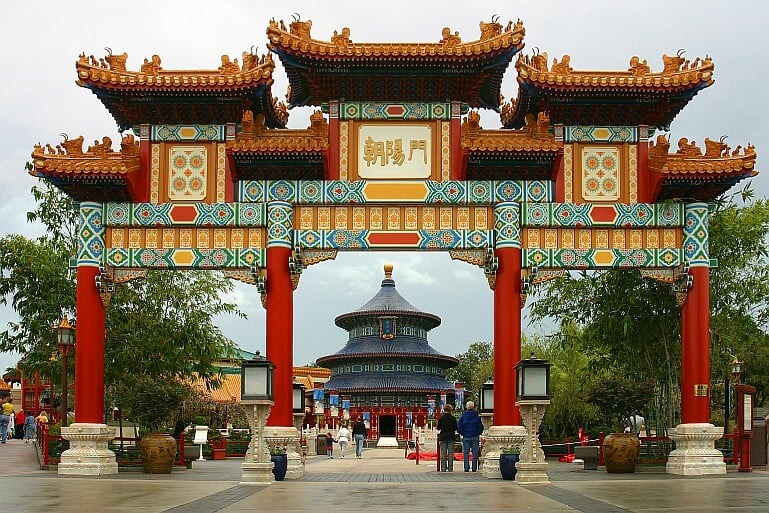 China no Epcot na Disney em Orlando