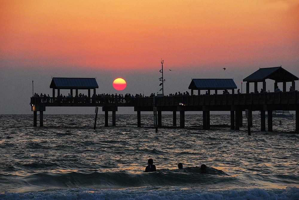 Praia de Clearwater na Flórida