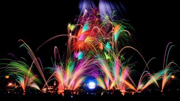 Fogos do IlumiNations no Epcot Disney em Orlando