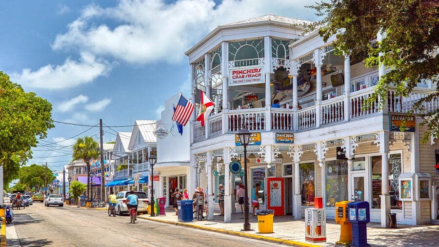 Compras na Duval Street em Key West