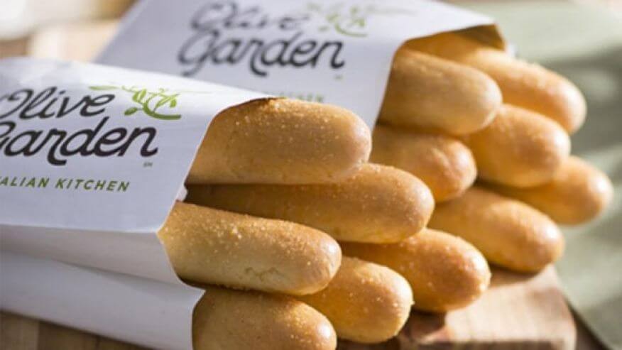 Baguete do restaurante italiano Olive Garden