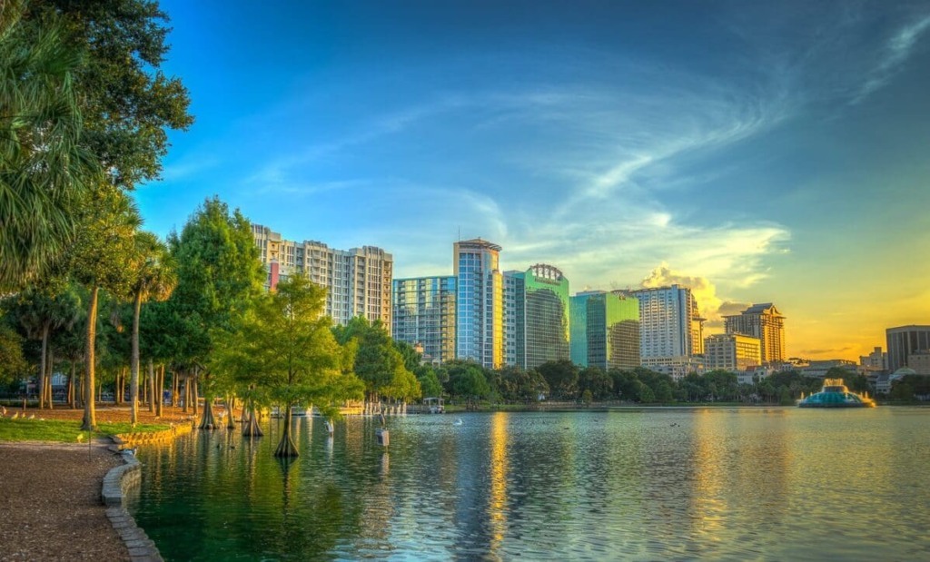 Lake Eola Park em Downtown Orlando