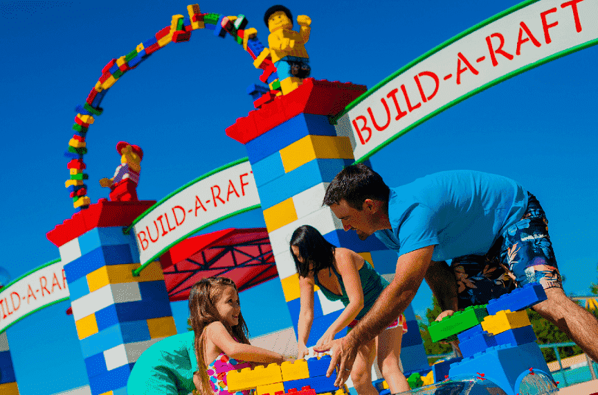 Atração no parque aquático Legoland Water Park