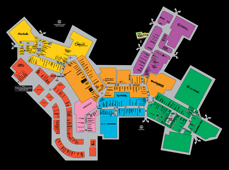 Mapa do Outlet Sawgrass Mills