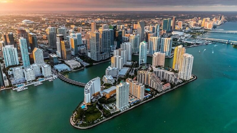 Vista aérea de Miami