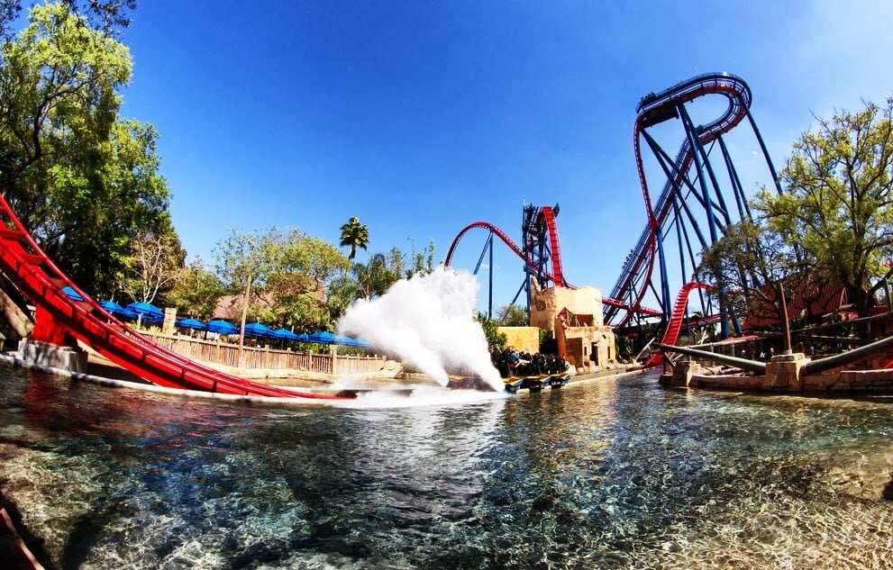 Atração no parque Busch Gardens