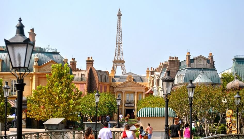 Pavilhão de Paris no parque Epcot da Disney em Orlando