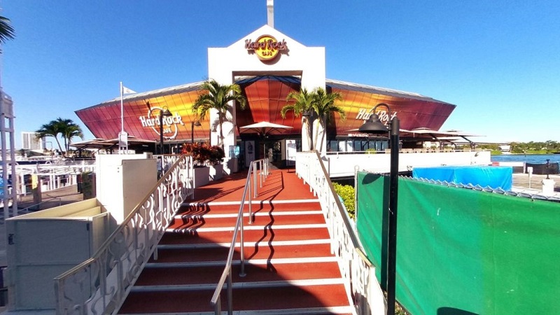 Entrada do Hard Rock Cafe em Miami