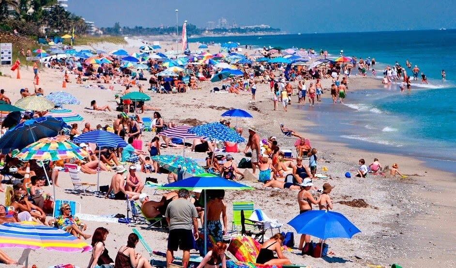 Praia de Miami no Verão