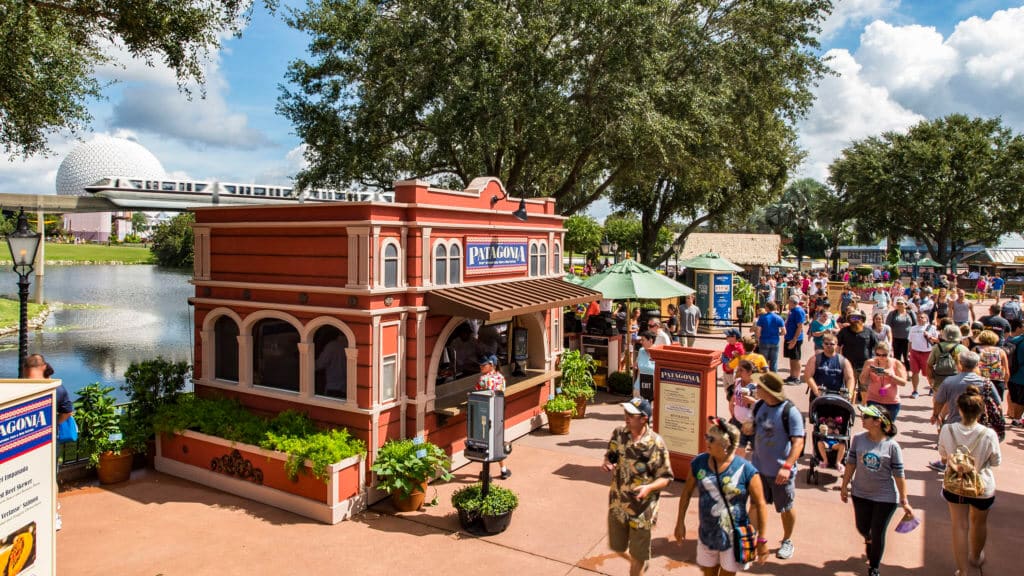 Barracas de comida no Epcot International Food & Wine Festival na Disney Orlando