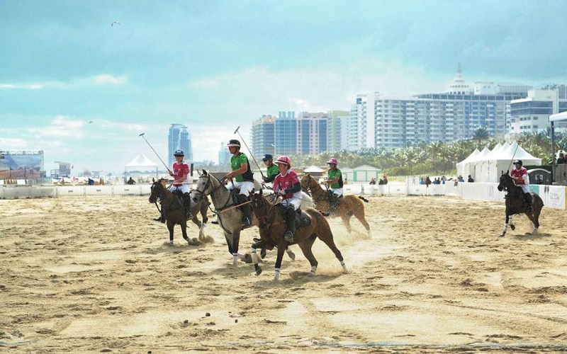 Polo de praia em Miami