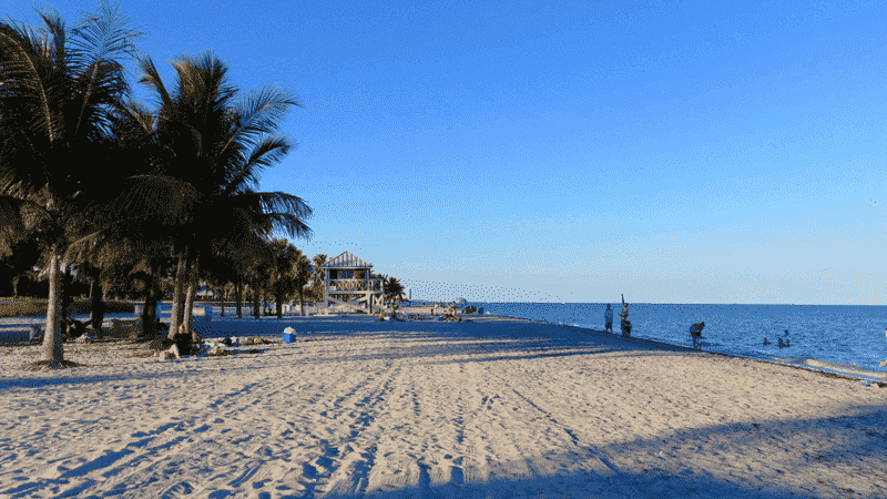 Praia de Key Biscayne em Miami