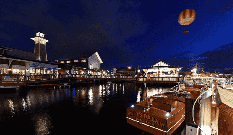 Disney Springs à noite em Orlando