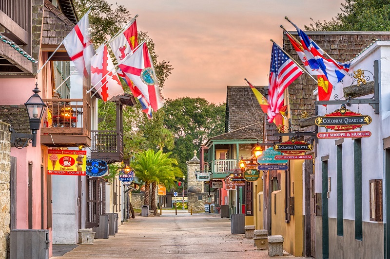 Distrito de Old City em Saint Augustine