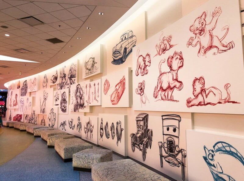 Desenhos no hotel Art of Animation Resort