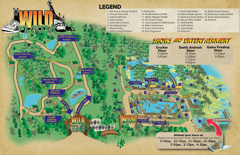 Mapa do Wild Florida Airboats & Gator