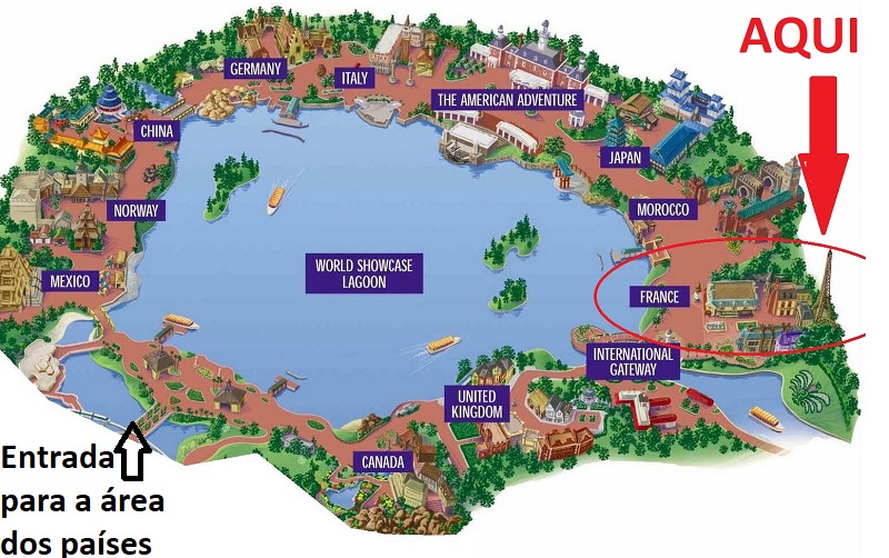 Mapa do Epcot em Orlando