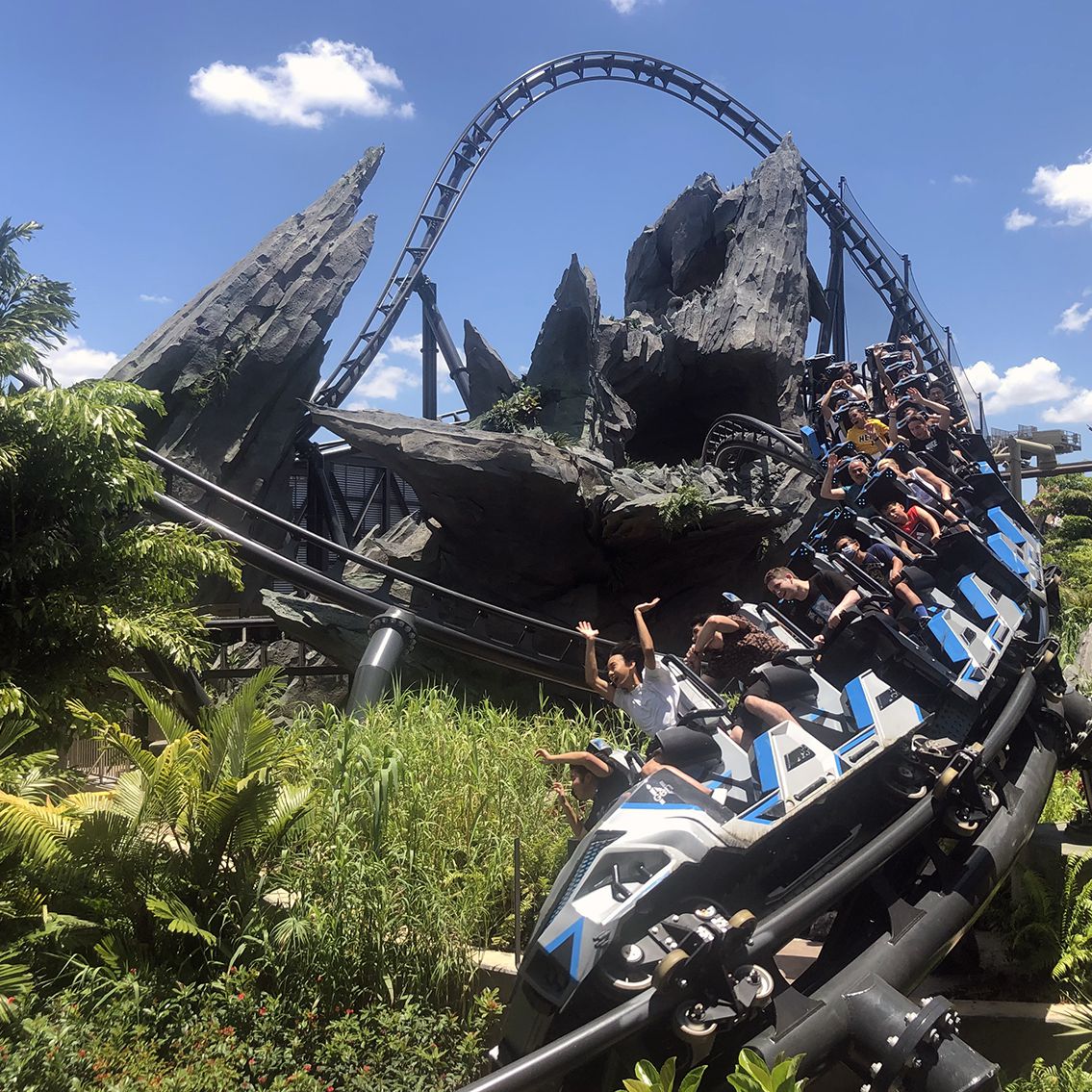 Montanha-russa Jurassic World Velocicoaster na Universal Orlando