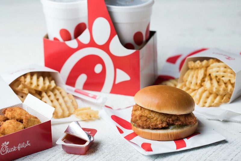 Comida na lanchonete Chick-fil-A em Orlando